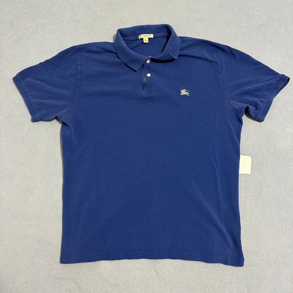 Burberry Brit Other - Burberry Brit Men's Blue Polo Shirt XL 100% Cotton Equestrian Knight Logo